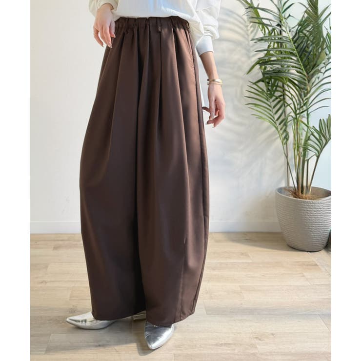 ゆるく、美しく、すらり整う。ボリュームギャザーイージータックパンツ(ウエストゴム… | Classical Elf  | 詳細画像18 