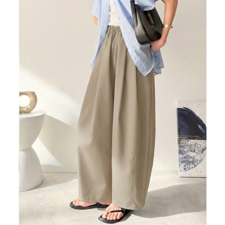 ゆるく、美しく、すらり整う。ボリュームギャザーイージータックパンツ(ウエストゴム… | Classical Elf  | 詳細画像22 