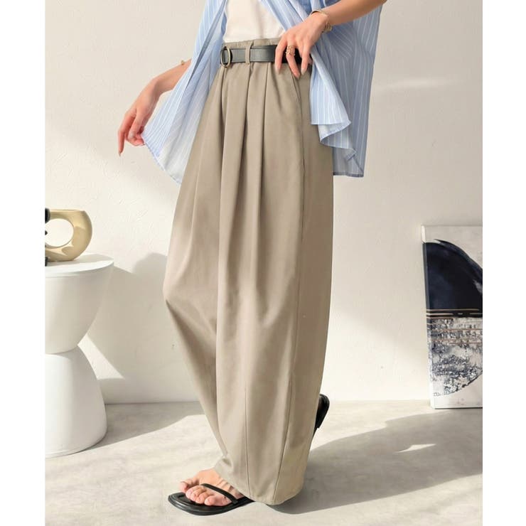 ゆるく、美しく、すらり整う。ボリュームギャザーイージータックパンツ(ウエストゴム… | Classical Elf  | 詳細画像23 