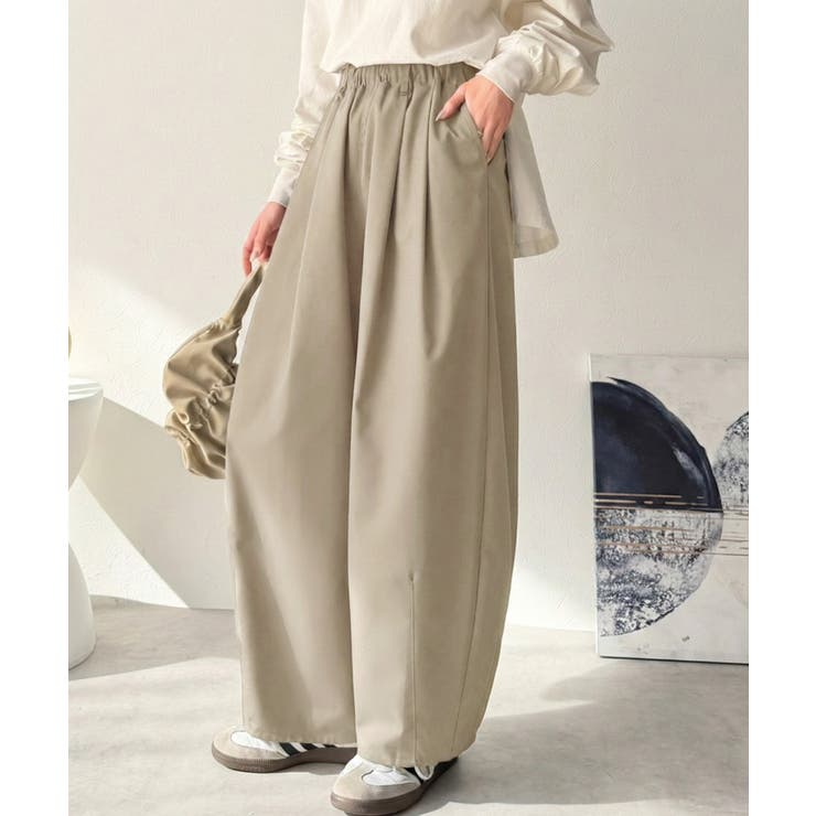 ゆるく、美しく、すらり整う。ボリュームギャザーイージータックパンツ(ウエストゴム… | Classical Elf  | 詳細画像25 