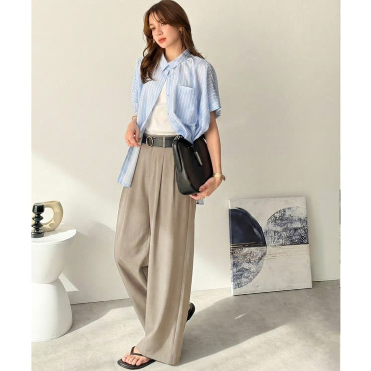 ゆるく、美しく、すらり整う。ボリュームギャザーイージータックパンツ(ウエストゴム… | Classical Elf  | 詳細画像26 