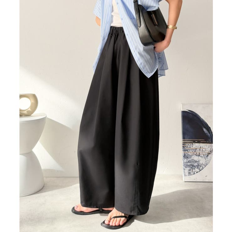 ゆるく、美しく、すらり整う。ボリュームギャザーイージータックパンツ(ウエストゴム… | Classical Elf  | 詳細画像1 