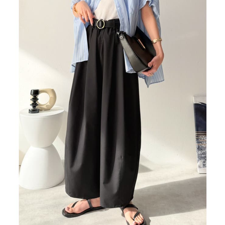 ゆるく、美しく、すらり整う。ボリュームギャザーイージータックパンツ(ウエストゴム… | Classical Elf  | 詳細画像2 