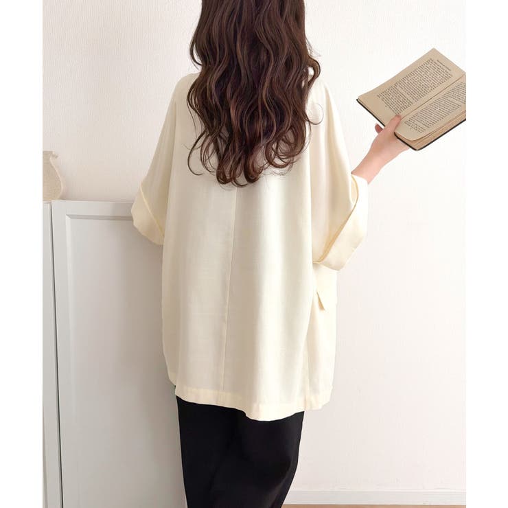 きちんと感も、抜け感も。夏に着られるテーラード。ショートスリーブオーバーサイズジ… | Classical Elf  | 詳細画像11 