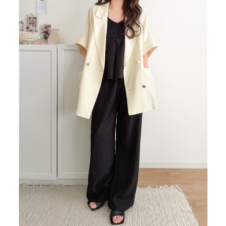 きちんと感も、抜け感も。夏に着られるテーラード。ショートスリーブオーバーサイズジ… | Classical Elf  | 詳細画像12 