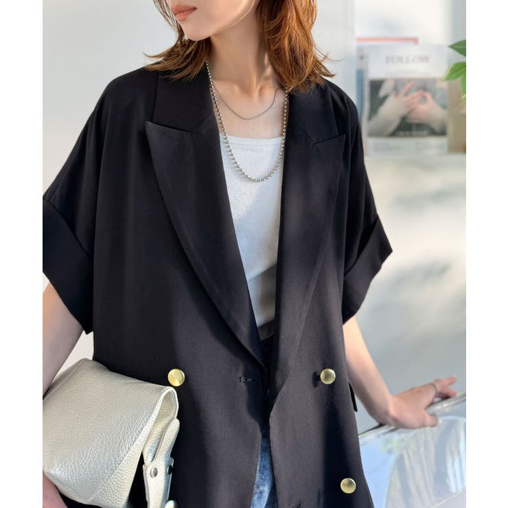 きちんと感も、抜け感も。夏に着られるテーラード。ショートスリーブオーバーサイズジ… | Classical Elf  | 詳細画像21 