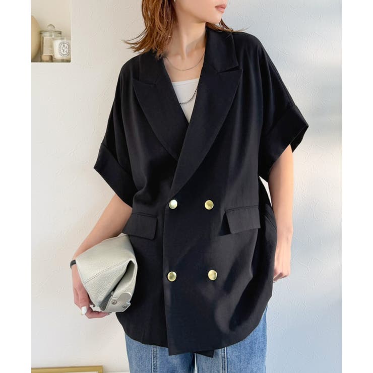 きちんと感も、抜け感も。夏に着られるテーラード。ショートスリーブオーバーサイズジ… | Classical Elf  | 詳細画像22 