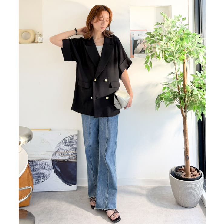 きちんと感も、抜け感も。夏に着られるテーラード。ショートスリーブオーバーサイズジ… | Classical Elf  | 詳細画像24 