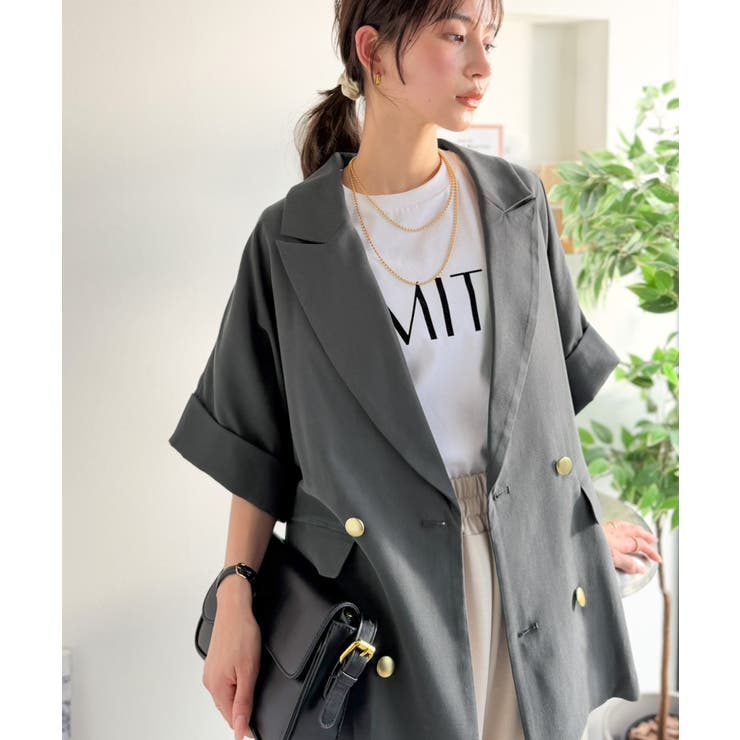 きちんと感も、抜け感も。夏に着られるテーラード。ショートスリーブオーバーサイズジ… | Classical Elf  | 詳細画像33 