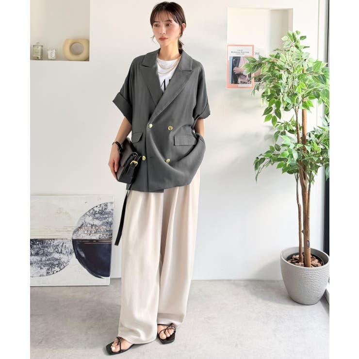 きちんと感も、抜け感も。夏に着られるテーラード。ショートスリーブオーバーサイズジ… | Classical Elf  | 詳細画像36 