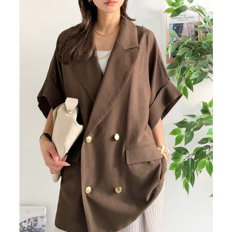 きちんと感も、抜け感も。夏に着られるテーラード。ショートスリーブオーバーサイズジ… | Classical Elf  | 詳細画像40 