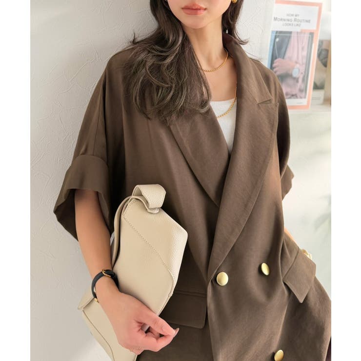 きちんと感も、抜け感も。夏に着られるテーラード。ショートスリーブオーバーサイズジ… | Classical Elf  | 詳細画像41 