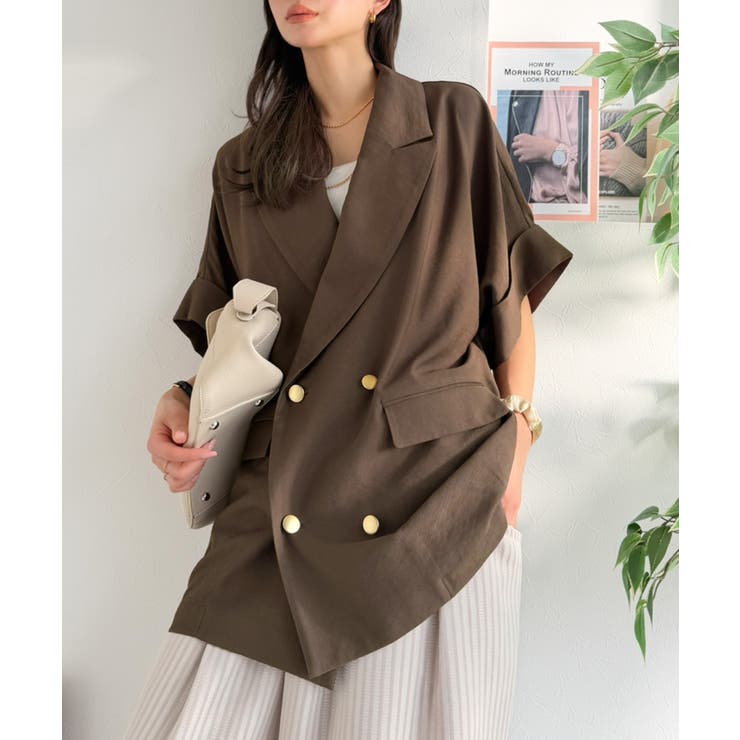 きちんと感も、抜け感も。夏に着られるテーラード。ショートスリーブオーバーサイズジ… | Classical Elf  | 詳細画像42 