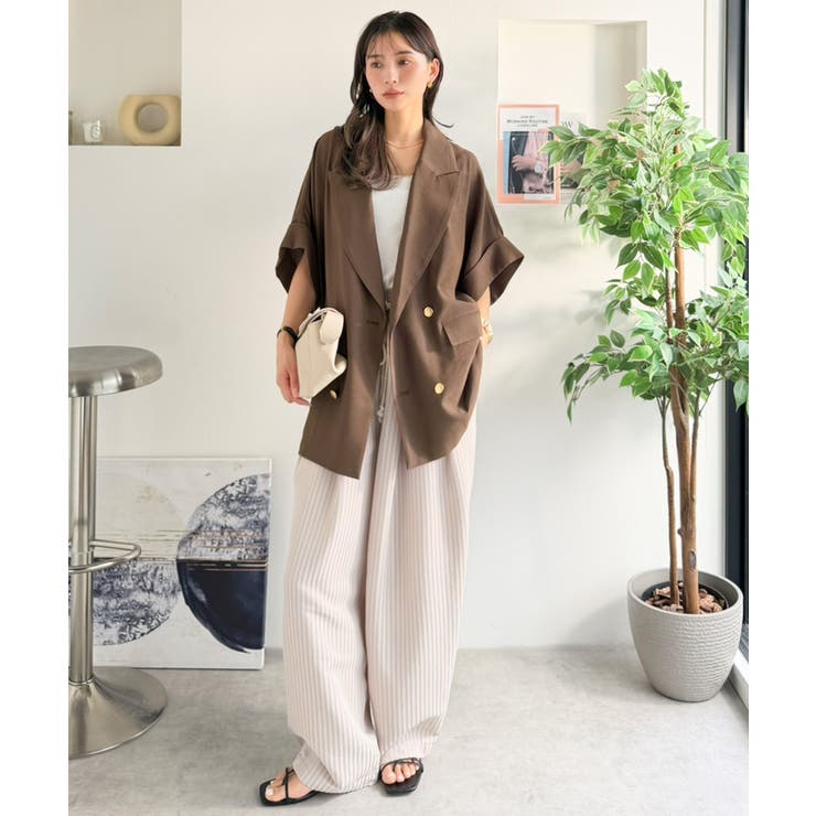 きちんと感も、抜け感も。夏に着られるテーラード。ショートスリーブオーバーサイズジ… | Classical Elf  | 詳細画像43 