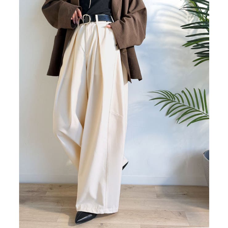 旬なワイドシルエットが目を惹く１着♪タックバレルレッグパンツ | Classical Elf  | 詳細画像7 