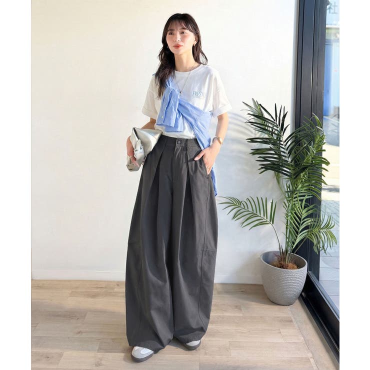 旬なワイドシルエットが目を惹く１着♪タックバレルレッグパンツ | Classical Elf  | 詳細画像21 