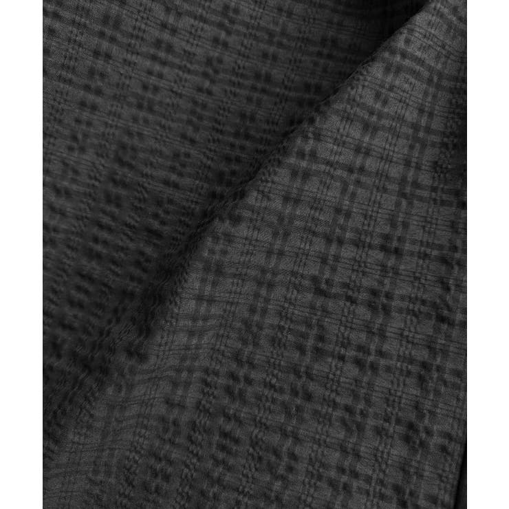 履くだけでお洒落見え。涼しげ素材で魅せる。サッカーチェックタックワイドパンツ | Classical Elf  | 詳細画像42 