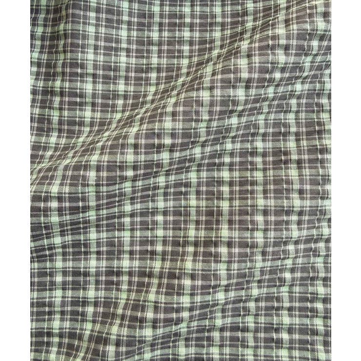 履くだけでお洒落見え。涼しげ素材で魅せる。サッカーチェックタックワイドパンツ | Classical Elf  | 詳細画像43 