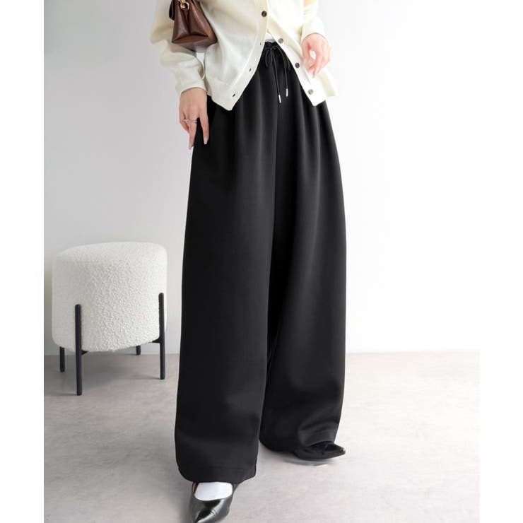 きれいめに穿ける。ダンボール素材オーバーサイズ２タックイージーパンツ（ワイド） | Classical Elf  | 詳細画像10 