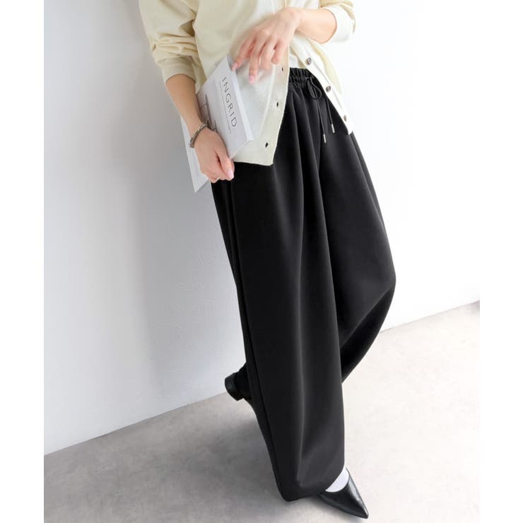 きれいめに穿ける。ダンボール素材オーバーサイズ２タックイージーパンツ（ワイド） | Classical Elf  | 詳細画像11 