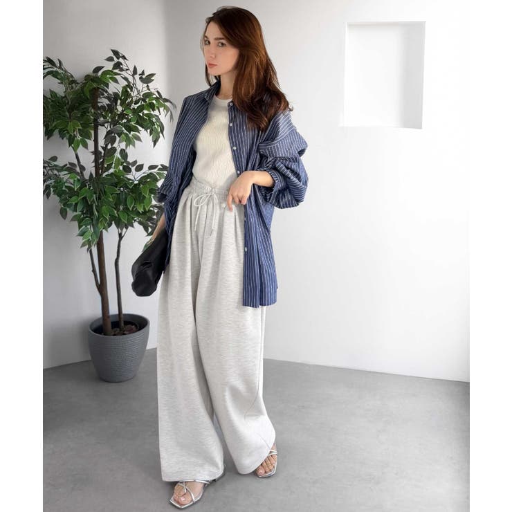 きれいめに穿ける。ダンボール素材オーバーサイズ２タックイージーパンツ（ワイド） | Classical Elf  | 詳細画像20 