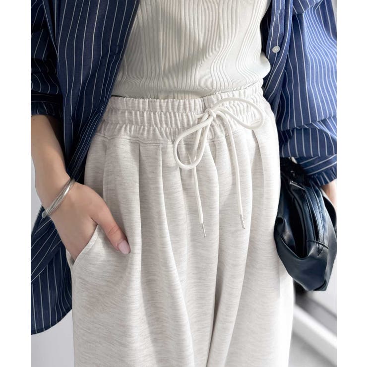 きれいめに穿ける。ダンボール素材オーバーサイズ２タックイージーパンツ（ワイド） | Classical Elf  | 詳細画像21 