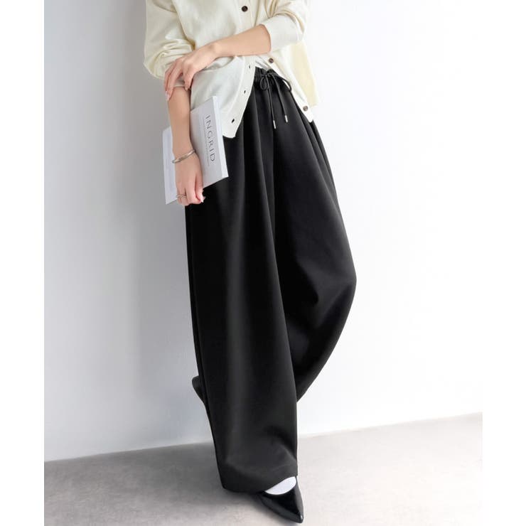 きれいめに穿ける。ダンボール素材オーバーサイズ２タックイージーパンツ（ワイド） | Classical Elf  | 詳細画像2 