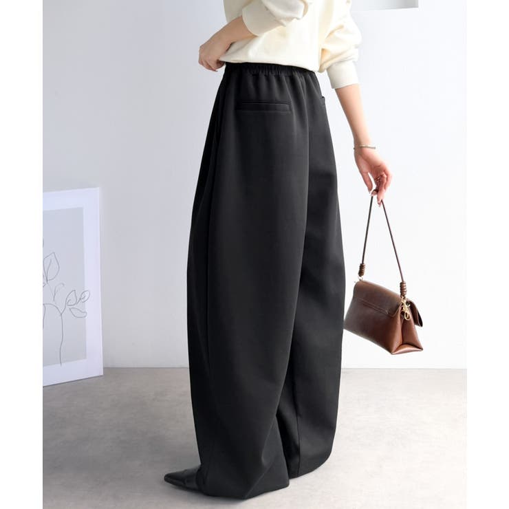 きれいめに穿ける。ダンボール素材オーバーサイズ２タックイージーパンツ（ワイド） | Classical Elf  | 詳細画像7 