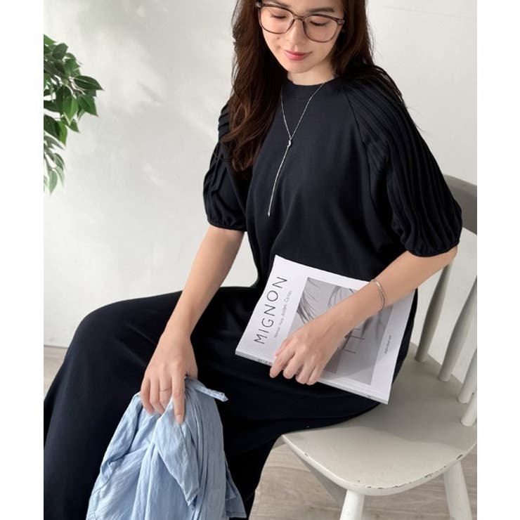 綿100% さらりと上品にきまる。袖タックラグラン半袖ワンピース（ロング丈） | Classical Elf  | 詳細画像18 