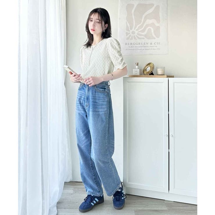 着るだけで華やかに。ふくれジャガード袖タックギャザープルオーバー（半袖） | Classical Elf  | 詳細画像14 