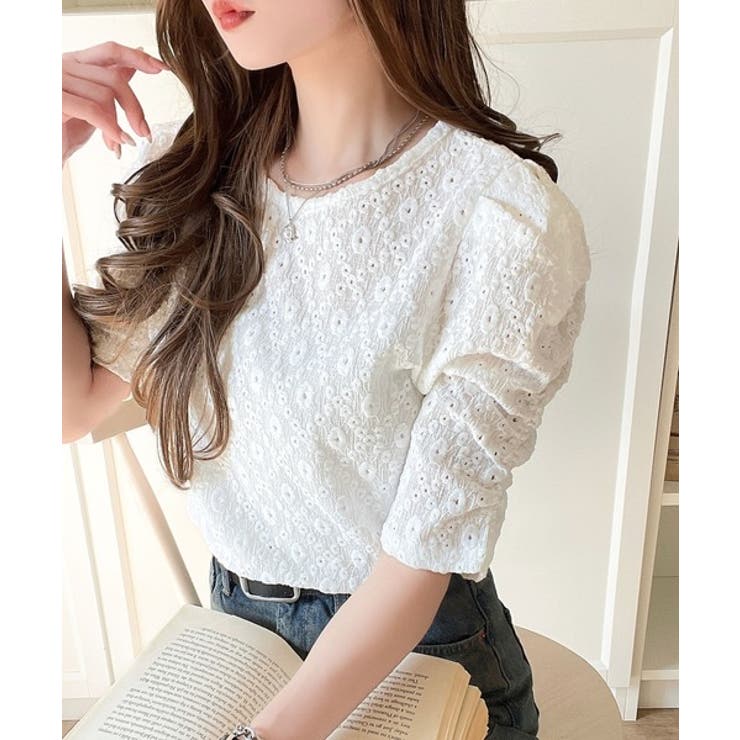【極美品】foufou フロントタックレースブラウス レース長袖ブラウス foufou front tuck lace blouse レースブラウス foufou】美品front