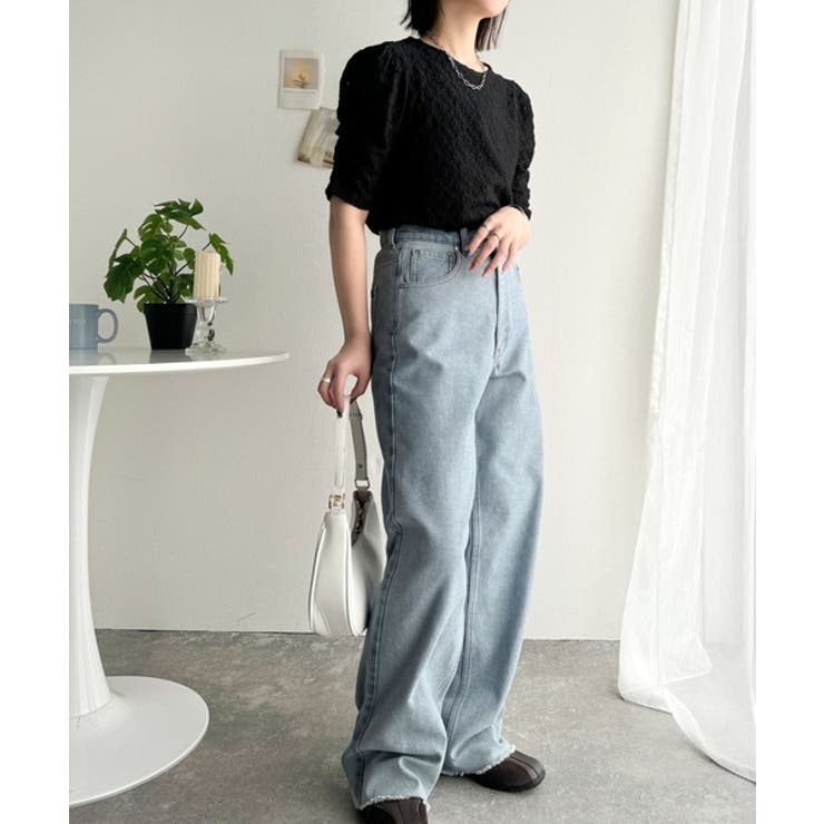 着るだけで華やかに。ふくれジャガード袖タックギャザープルオーバー（半袖） | Classical Elf  | 詳細画像21 