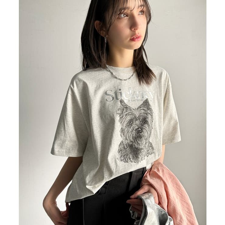 上品カジュアルを楽しむ。シルケット風アニマルTシャツ（半袖
