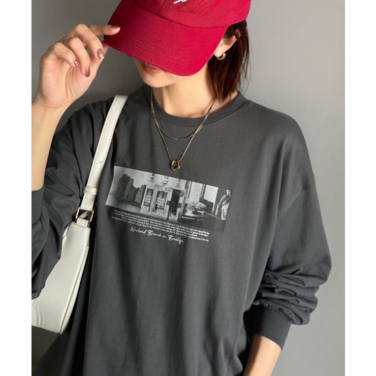 一枚でも、レイヤードでも。モードな雰囲気で魅せる綿100％モノクロフォトプリント… | Classical Elf  | 詳細画像11 