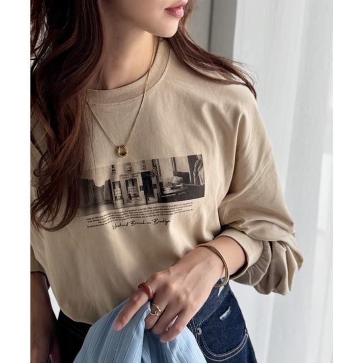 一枚でも、レイヤードでも。モードな雰囲気で魅せる綿100％モノクロフォトプリント… | Classical Elf  | 詳細画像17 