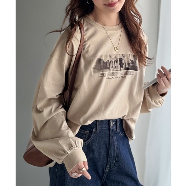 一枚でも、レイヤードでも。モードな雰囲気で魅せる綿100％モノクロフォトプリント… | Classical Elf  | 詳細画像21 