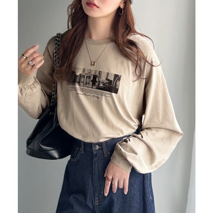 一枚でも、レイヤードでも。モードな雰囲気で魅せる綿100％モノクロフォトプリント… | Classical Elf  | 詳細画像22 