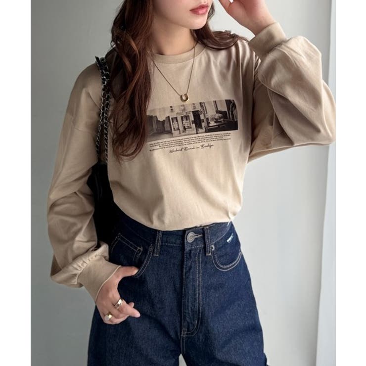 一枚でも、レイヤードでも。モードな雰囲気で魅せる綿100％モノクロフォトプリント… | Classical Elf  | 詳細画像23 