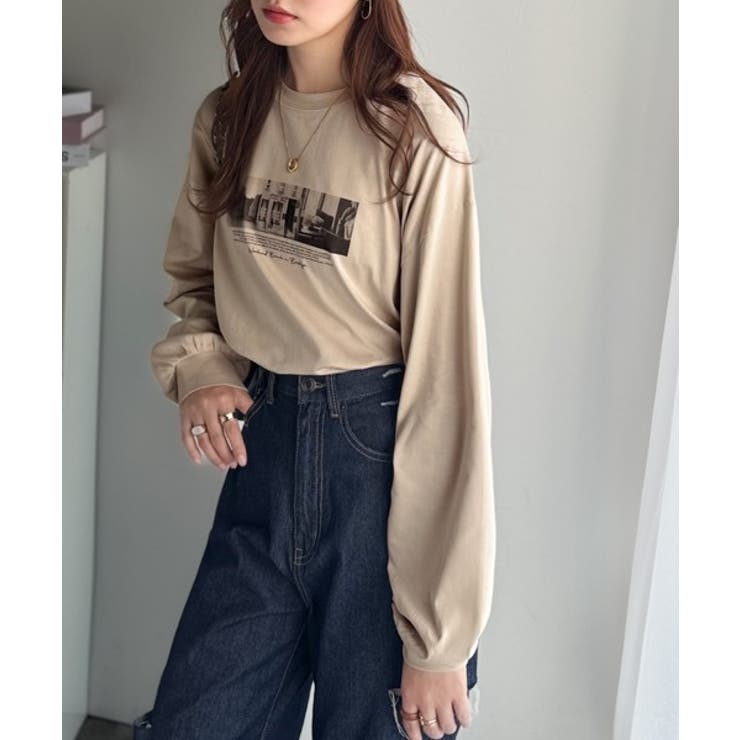 一枚でも、レイヤードでも。モードな雰囲気で魅せる綿100％モノクロフォトプリント… | Classical Elf  | 詳細画像24 