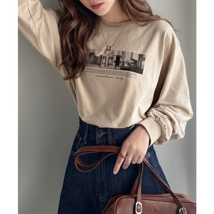 一枚でも、レイヤードでも。モードな雰囲気で魅せる綿100％モノクロフォトプリント… | Classical Elf  | 詳細画像25 