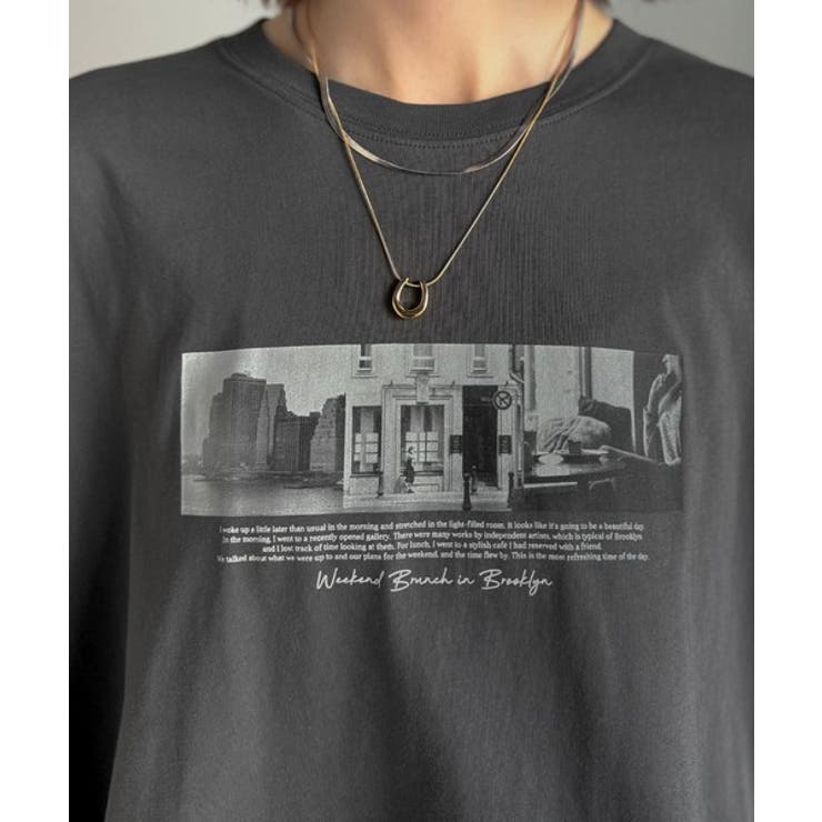 一枚でも、レイヤードでも。モードな雰囲気で魅せる綿100％モノクロフォトプリント… | Classical Elf  | 詳細画像33 