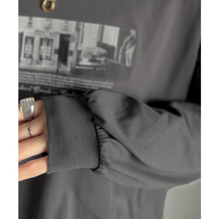 一枚でも、レイヤードでも。モードな雰囲気で魅せる綿100％モノクロフォトプリント… | Classical Elf  | 詳細画像34 