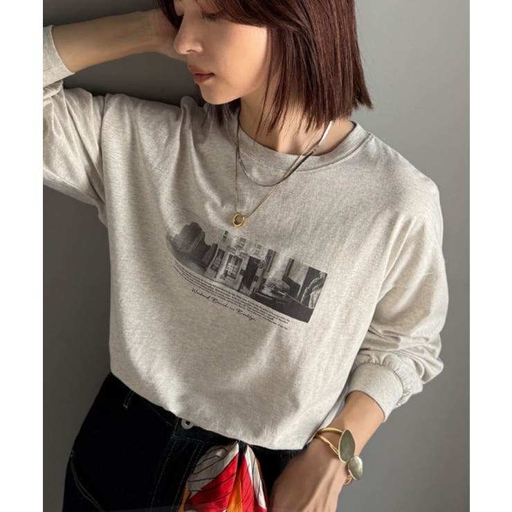 オートミール | 一枚でも、レイヤードでも。モードな雰囲気で魅せる綿100％モノクロフォトプリント… | Classical Elf 