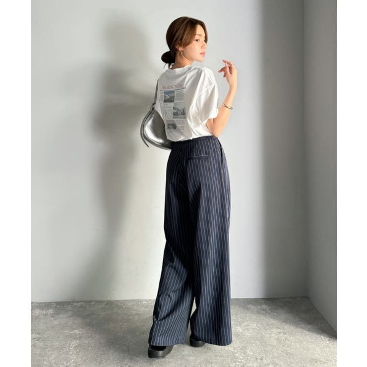 纏うだけで、洒落感アップデート◎綿100％ニュースペーパーロゴプリントオーバーサ… | Classical Elf  | 詳細画像6 