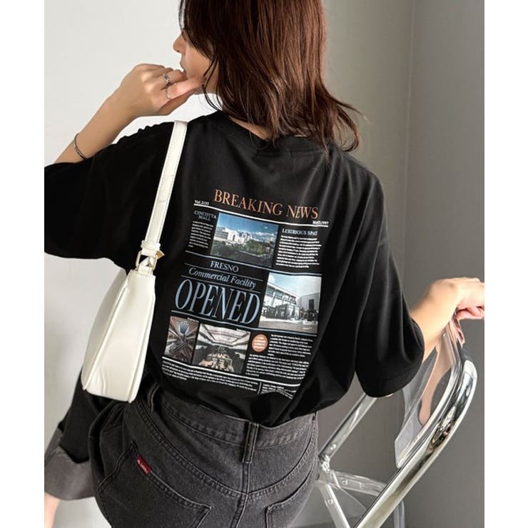 纏うだけで、洒落感アップデート◎綿100％ニュースペーパーロゴプリントオーバーサ… | Classical Elf  | 詳細画像18 