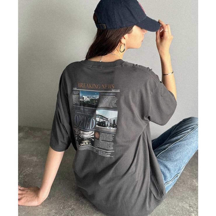 纏うだけで、洒落感アップデート◎綿100％ニュースペーパーロゴプリントオーバーサ… | Classical Elf  | 詳細画像31 