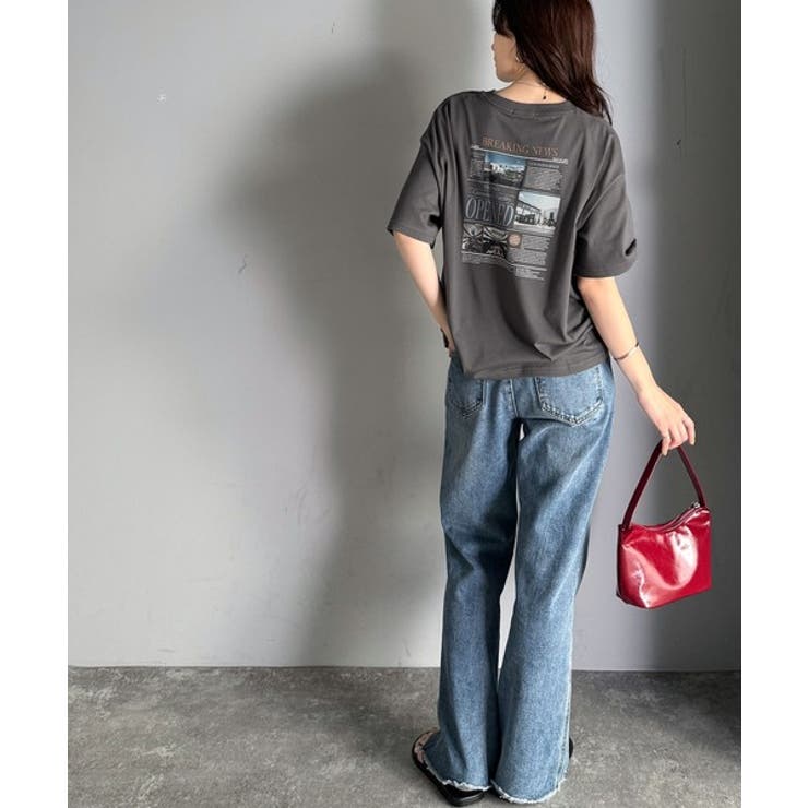 纏うだけで、洒落感アップデート◎綿100％ニュースペーパーロゴプリントオーバーサ… | Classical Elf  | 詳細画像32 