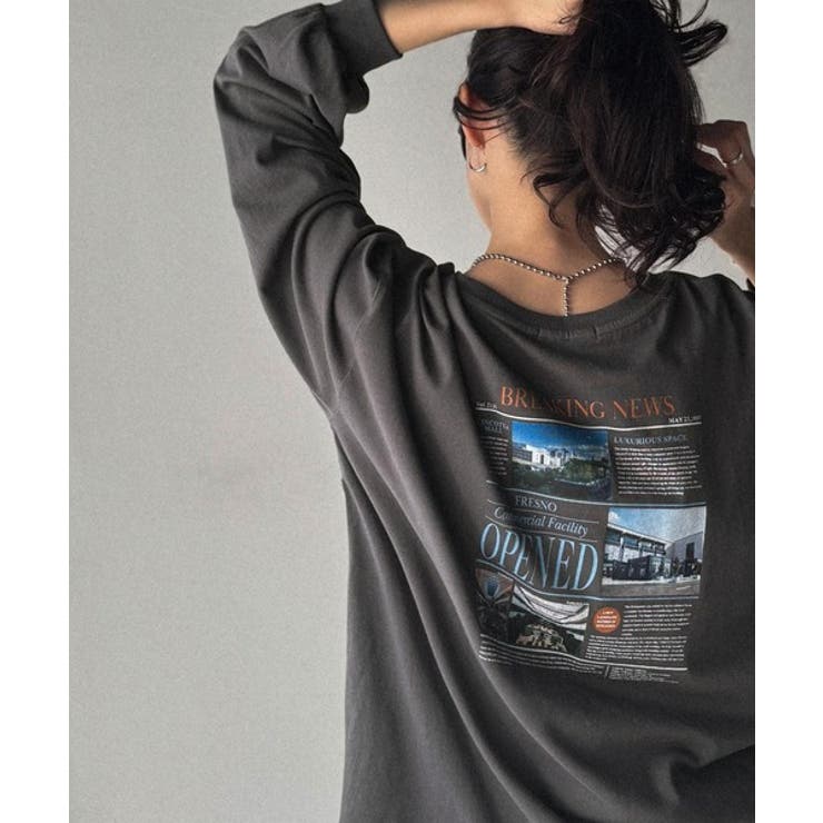 纏うだけで、洒落感アップデート◎綿100％ニュースペーパーロゴプリントオーバーサ… | Classical Elf  | 詳細画像38 