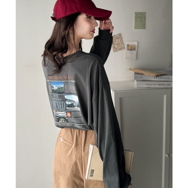 纏うだけで、洒落感アップデート◎綿100％ニュースペーパーロゴプリントオーバーサ… | Classical Elf  | 詳細画像43 