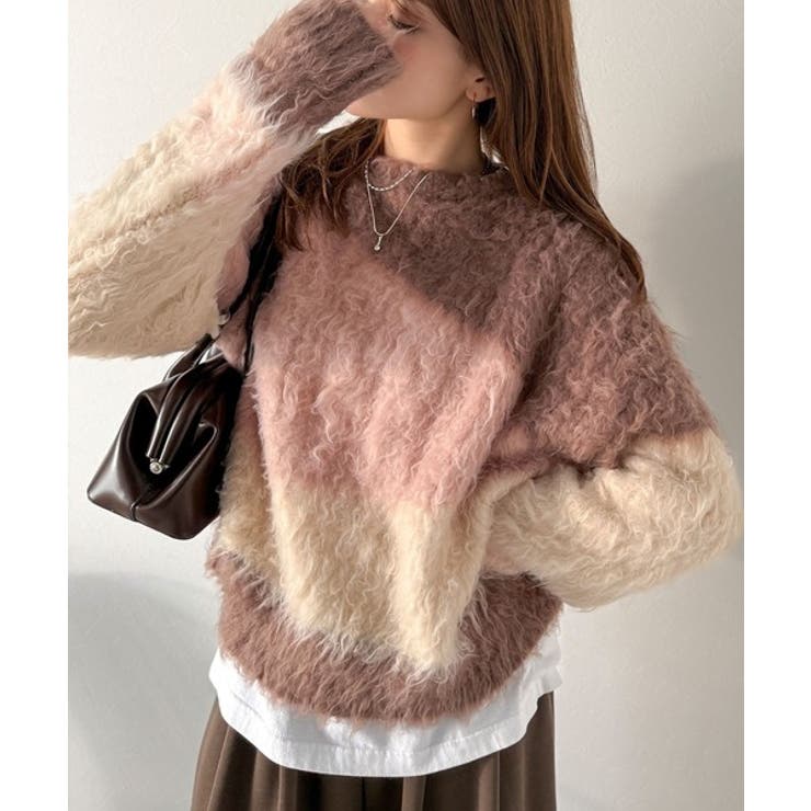 ゆるめのシルエットとニュアンス感が今っぽい。ふんわり♪ウェーブ柄ニット（長袖） | Classical Elf  | 詳細画像25 